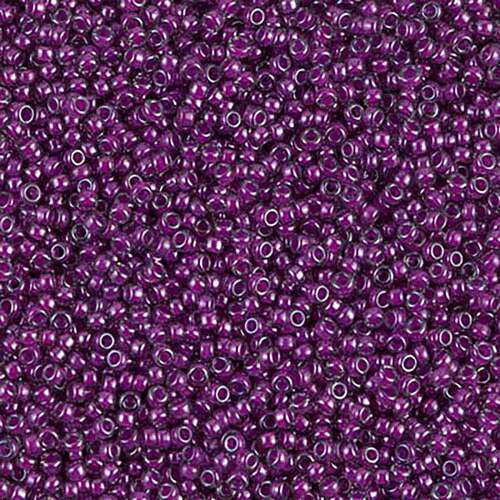 Miyuki 15/0 Rocaille Bead - 15-92247 - Fuchsia Lined Crystal Luster