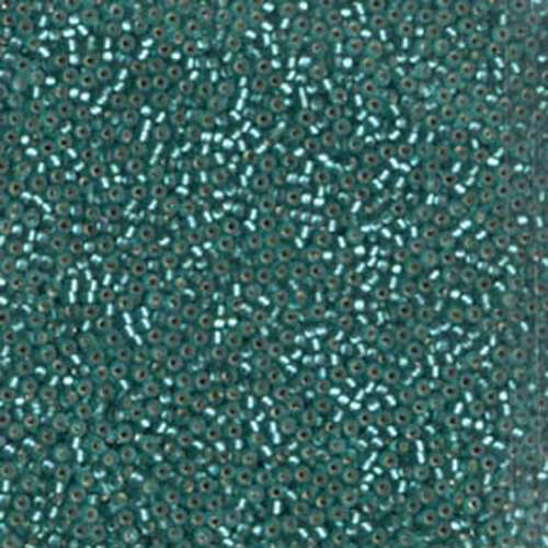 Miyuki 15/0 Rocaille Bead - 15-92425F - Matte Silver Lined Teal