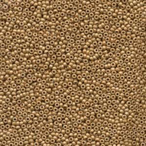 Miyuki 15/0 Rocaille Bead - 15-94202F - Duracoat Galvanized Matte Gold