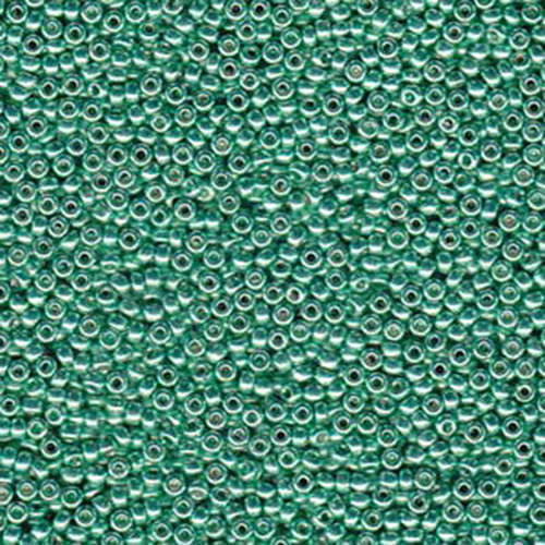 Miyuki 15/0 Rocaille Bead - 15-94214 - Duracoat Galvanized Dark Mint Green
