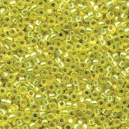 Miyuki 15/0 Rocaille Bead - 15-94236 - Duracoat Silver Lined Dyed Yellow