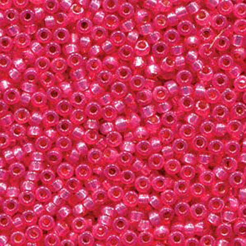 Miyuki 15/0 Rocaille Bead - 15-94239 - Duracoat Silver Lined Dyed Flamingo