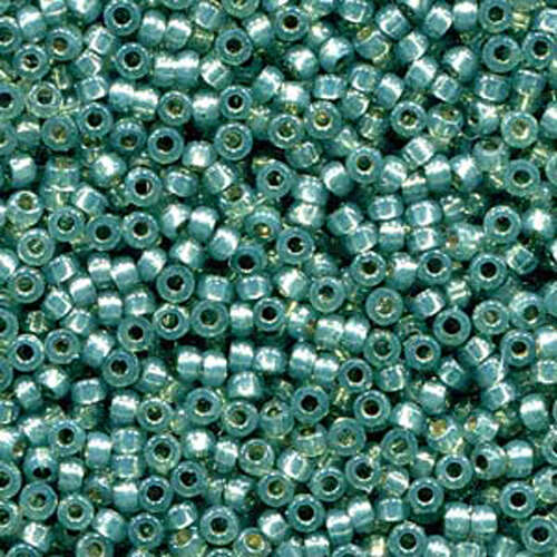Miyuki 15/0 Rocaille Bead - 15-94241 - Duracoat Silver Lined Dyed Dark Mint
