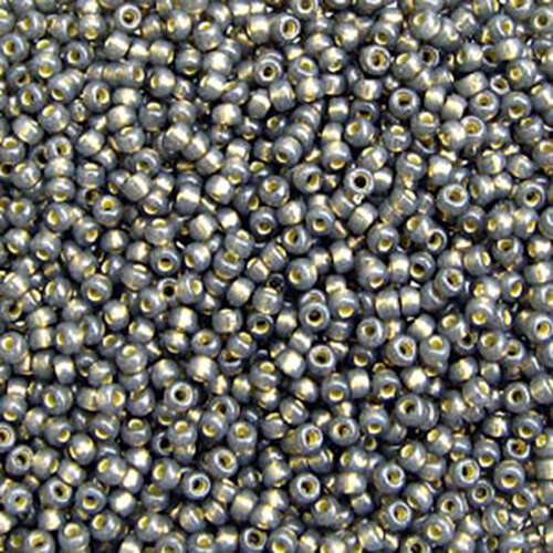 Miyuki 15/0 Rocaille Bead - 15-94251 - Duracoat Silver Lined Dyed Smoke Grey