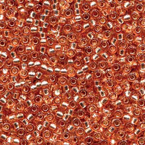 Miyuki 15/0 Rocaille Bead - 15-94262 - Duracoat Silver Lined Dyed Rose