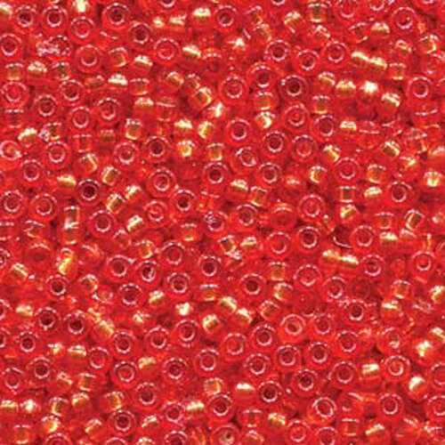 Miyuki 15/0 Rocaille Bead - 15-94264 - Duracoat Silver Lined Dyed Pumpkin