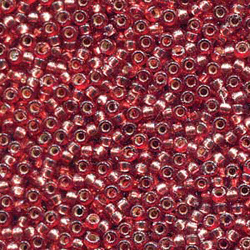Miyuki 15/0 Rocaille Bead - 15-94270 - Duracoat Silver Lined Dyed Deep Rose
