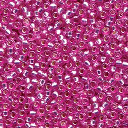 Miyuki 15/0 Rocaille Bead - 15-94277 - Duracoat Silver Lined Dyed Orchid