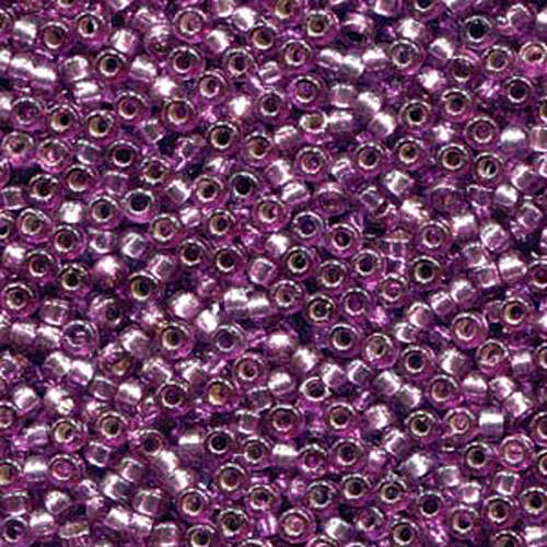 Miyuki 15/0 Rocaille Bead - 15-94279 - Duracoat Silver Lined Dyed Deep Purple