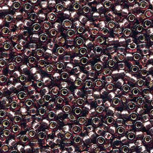 Miyuki 15/0 Rocaille Bead - 15-94280 - Duracoat Silver Lined Dyed Plum