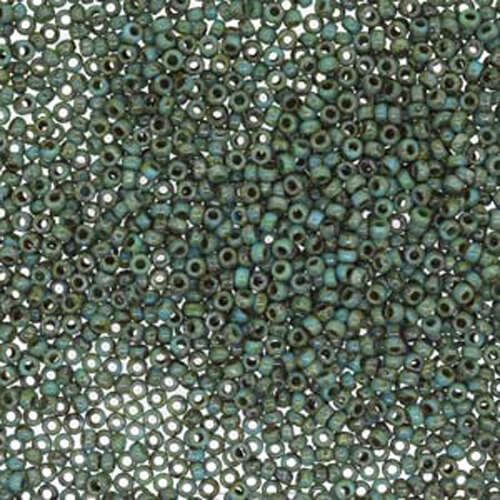 Miyuki 15/0 Rocaille Bead - 15-94514 - Picasso Seafoam Green