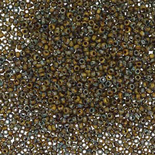 Miyuki 15/0 Rocaille Bead - 15-94517 - Picasso Opaque Brown