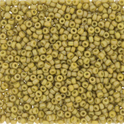 Miyuki 15/0 Rocaille Bead - 15-94693 - Frost Opaque Glaze Rainbow Pistachio