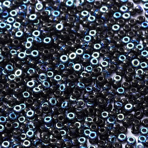 Miyuki 15/0 Rocaille Bead - 4555 - Black AB (23980-28701)
