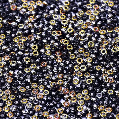 Miyuki 15/0 Rocaille Bead - 4560 - Black Marea (23980-28001) - 10gm Tube