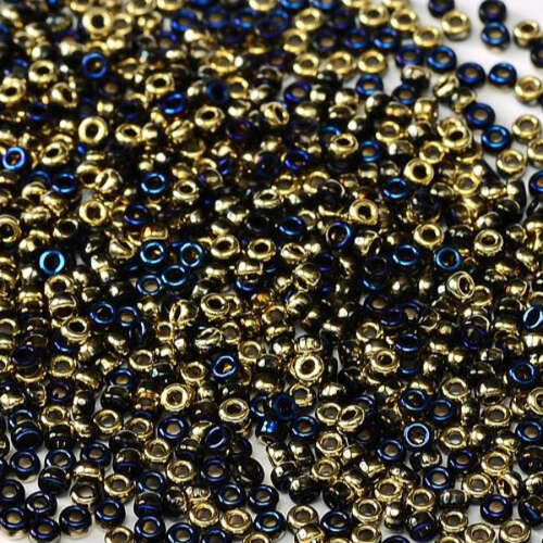Miyuki 15/0 Rocaille Bead - 55072 - Black California Blue (23980-98548)