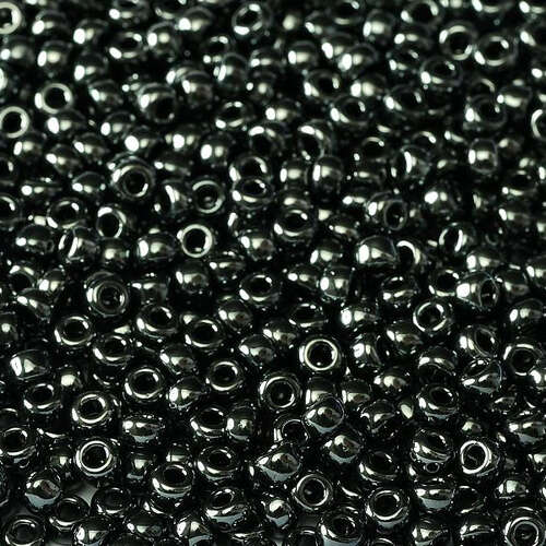 Miyuki 15/0 Rocaille Bead - 55096 - Black Vacuum Hematite Full (23980-27200)