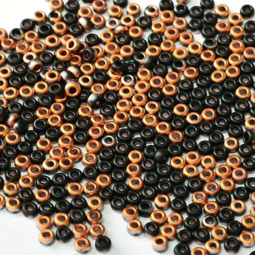 Miyuki 15/0 Rocaille Bead - 55128 (4562) - Black Sunset Matted (23980-27237)