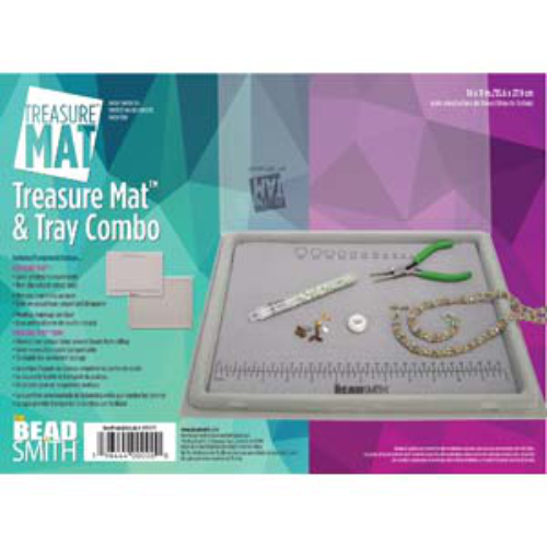 Treasure 11" x  14" Non-slip Bead Mat & Bead Mat Tray Flocked With Clear Cover - BMT11-MT