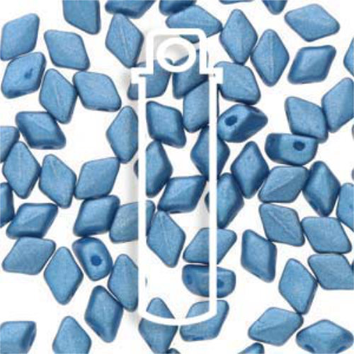 Mini Gem Duo 6mm x 4mm - GD6402010-29434 - Matte Metallic Blue - 8.5gm Tube
