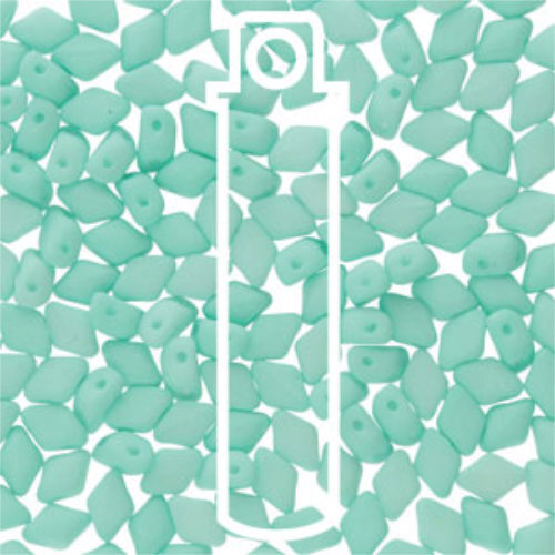 Mini Gem Duo 6mm x 4mm - GD6402010-92928 - Matte Bondeli Mint - 8.5gm Tube