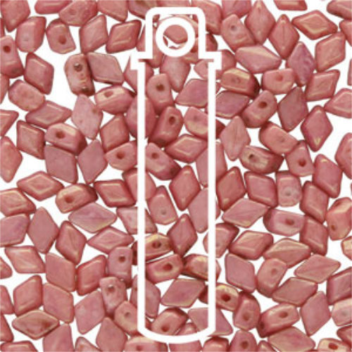 Mini Gem Duo 6mm x 4mm - GD6403000-15495 - Chalk Red Terracota - 8.5gm Tube