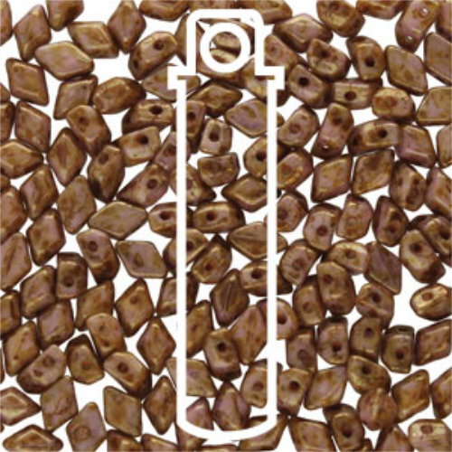 Mini Gem Duo 6mm x 4mm - GD6403000-15695 - Chalk Senegal Brown - 8.5gm Tube