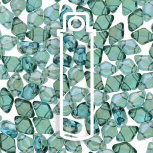 Mini Gem Duo 6mm x 4mm - GD6460020-22901 - Aqua Clarit - 8.5gm Tube