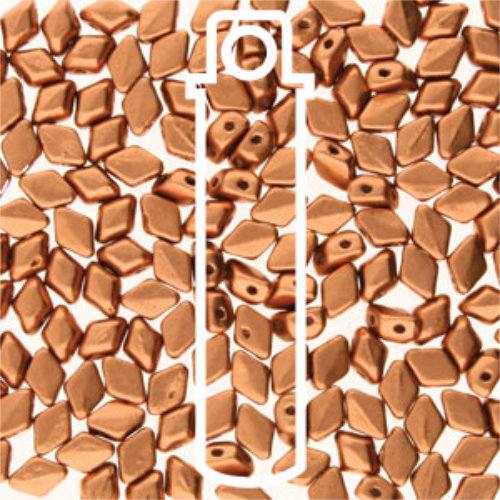 Mini Gem Duo 6mm x 4mm - GD6400030-01770 - Bronze Vintage Copper - 8.5gm Tube