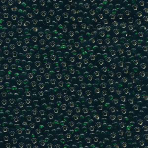 Preciosa 6/0 Rocaille Seed Beads - SB6-57150 - Silver Lined Dark Green - 250gm Bag