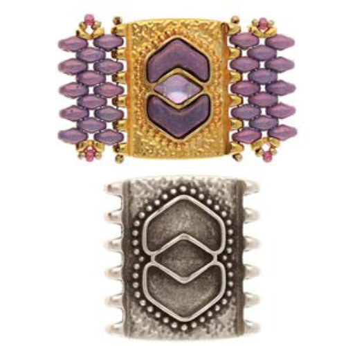 Pitrofos - Super Duo Connector - Antique Silver  CYM-SD-013805-SP