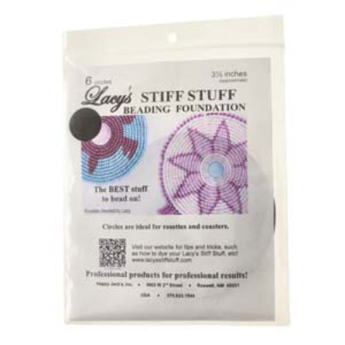 Lacy's Stiff Stuff 3 1/2" Circles - SSCRWH35 - 6 Pack - Black