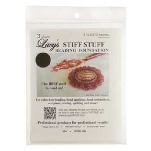 Lacy's Stiff Stuff 4 1/4" X 5 1/2" Sheet - SS45 - 3 Pack - Black