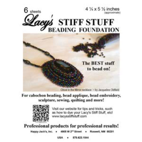 Lacy's Stiff Stuff 4 1/4" X 5 1/2" Sheet - SSBK45 - 6 Pack - Black