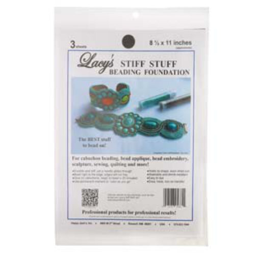 Lacy's Stiff Stuff 8 1/2" x 11" Sheet - SSBK3811 - 3 Pack - Black