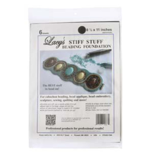 Lacy's Stiff Stuff 8 1/2" x 11" Sheet - SSBK6811 - 6 Pack - Black