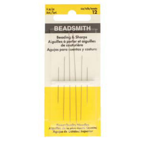 John James - English Beading Needles & Sharps - 6 Pack Size 12 - BN124ASST
