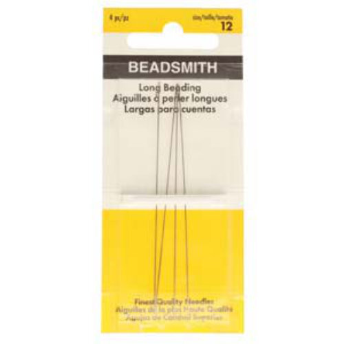 John James - English Pearl / Stringing  Needles Extra Long - 4 Pack Size 12 - BN124L