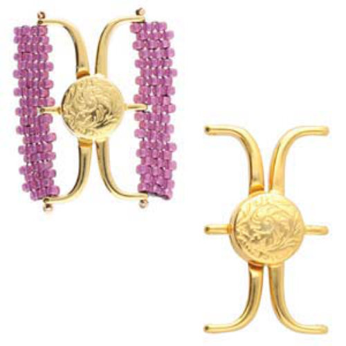 Souda - 11/0 Seed Bead Magnetic Clasp - 24K Gold  CYM-D11-014006-GP