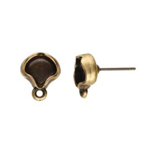 Kamares - Ginko Bead Earrings - Pair - Antique Brass CYM-GNK-013999-AB