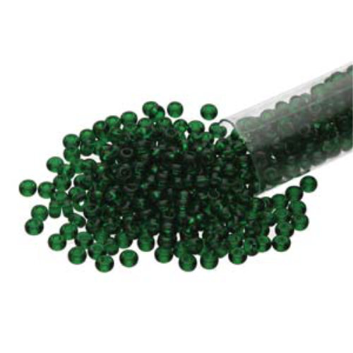 Preciosa 8/0 Rocaille Seed Beads - SB8-50060 - Transparent Green - 22gm Tube