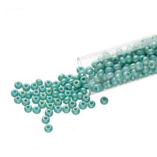 Preciosa 6/0 Rocaille Seed Beads - SB6-64130 - Green Turquoise AB - 20gm Tube