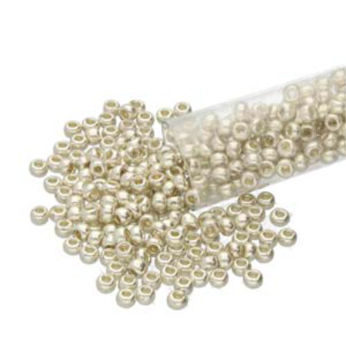 Preciosa 6/0 Rocaille Seed Beads - SB6-18302 - Metallic Silver - 20gm Tube