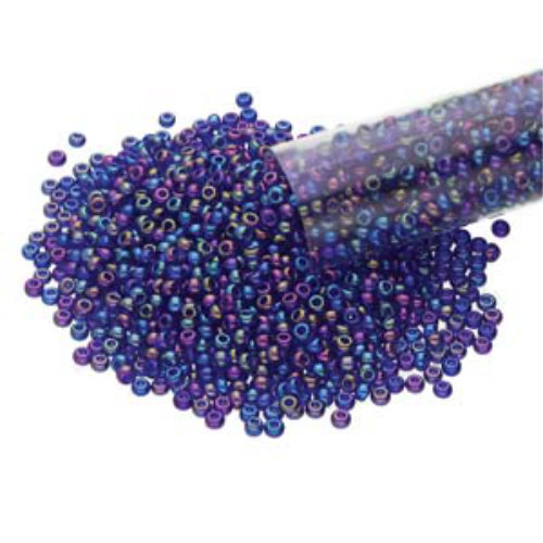 Preciosa 6/0 Rocaille Seed Beads - SB6-31100 - Dark Sapphire AB - 20gm Tube