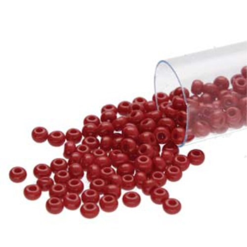 Preciosa 8/0 Rocaille Seed Beads - SB8-93310 - Opaque Dark Red Wine - 22gm Tube