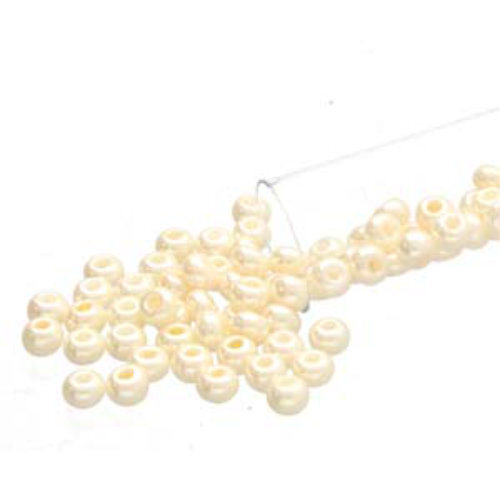 Preciosa 6/0 Rocaille Seed Beads - SB6-46113 - Light Eggshell - 20gm Tube