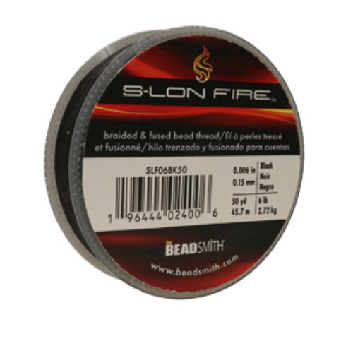 S-Lon Fire - 6LB .006" / .15mm Black  - 50 yd / 45m Roll - SLF06BK50