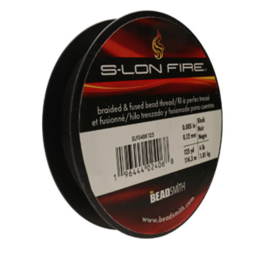 S-Lon Fire - 4LB .005" / .12mm Black  - 125 yd / 114m Roll - SLF04BK125
