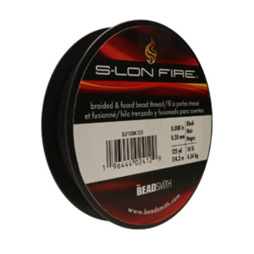 S-Lon Fire - 10LB .008" / .20mm Black  - 125 yd / 114m Roll - SLF10BK125