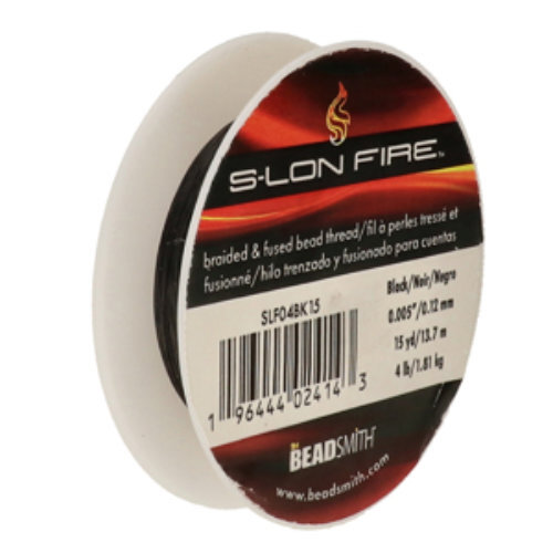 S-Lon Fire - 4LB .005" / .12mm Black  - 15 yd / 13m Roll - SLF04BK15